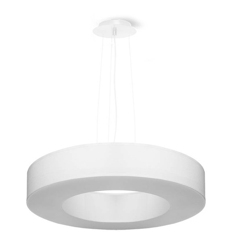 Lámpara SATURNO SILM 50 blanca + 5 bombillas LED E27 3000K Cálida 7,5W 620lm