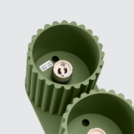 Lámpara de techo AURA 2 verde oliva GU10