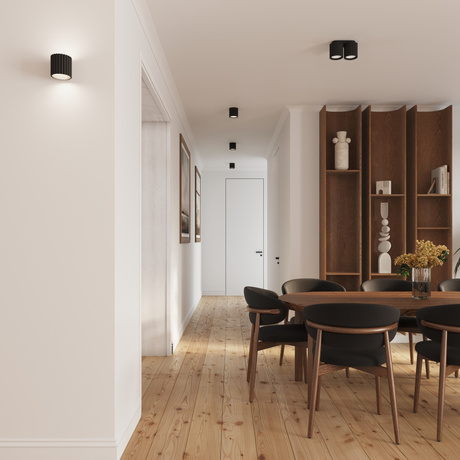 Lámpara de techo AURA 2 negra GU10