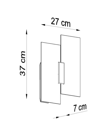Aplique FABIANO + 2x bombilla LED E27 4000K Fría 7,5W 650lm