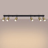 WINX Plafón 6L negro/oro + 6x bombilla LED GU-10 4000K Frío 7W 530lm