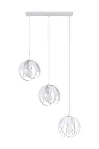 TULOS 3L lámpara colgante blanco + 3x bombilla LED E27 3000K Warm 7.5W 620lm