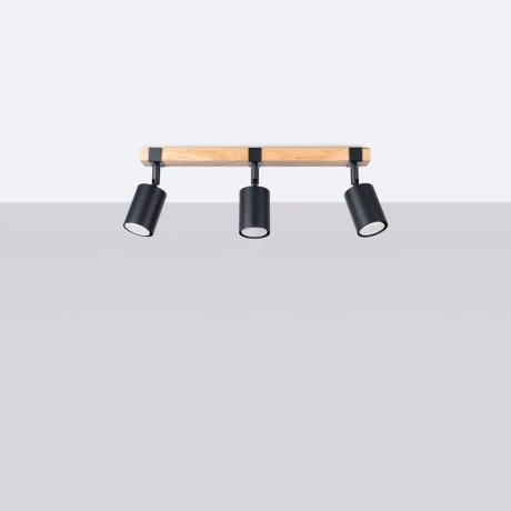 Lámpara de techo FAGER 3 negra