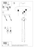 MOZAICA Lámpara colgante 3P negro/cromo + 3 bombillas LED G9 3000K Cálido 4,5W 510lm