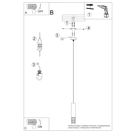 Lámpara colgante LAMI 1 blanca