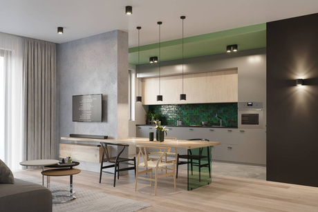 Plafond ORBIS 1 negro + 1x bombilla LED GU-10 3000K Cálida 7W 620lm