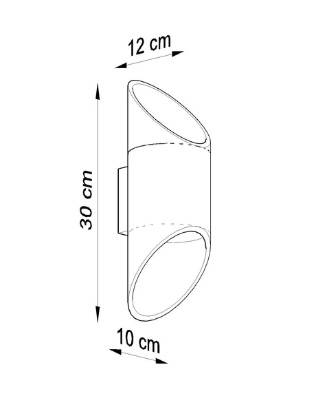 Aplique PENNE 30 negro + 1x bombilla LED G9 3000K Warm 4.5W 510lm
