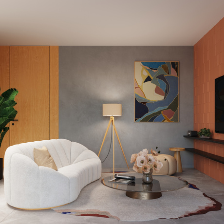 Lámpara de pie NATT beige