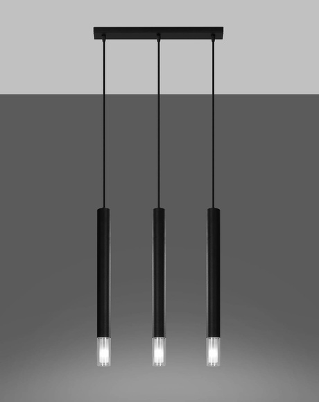 WEZYR 3 lámpara colgante negro + 3x bombilla LED G9 3000K Warm 4,5W 510lm