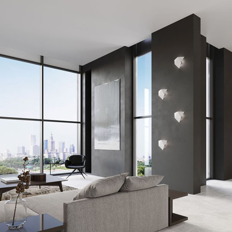 Aplique SOLIDO blanco + 1x bombilla LED G9 4000K Fría 4,5W 530lm