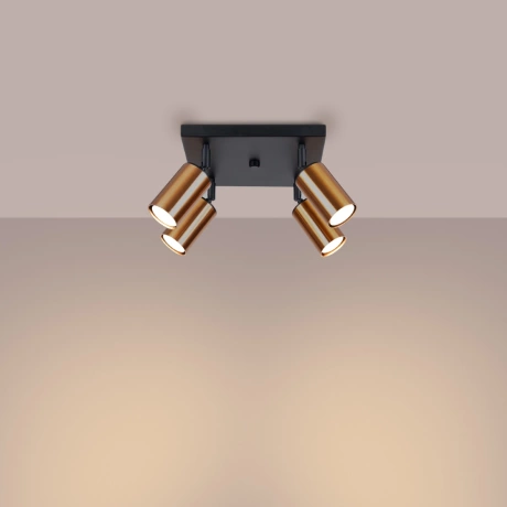 Lámpara de techo WINX 4 negro/cobre