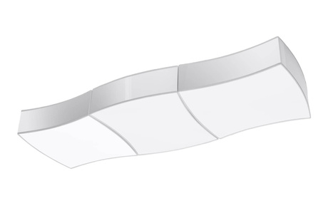 Plafond SQUARE 3 blanco + 6x bombilla LED E27 4000K Fría 7,5W 650lm