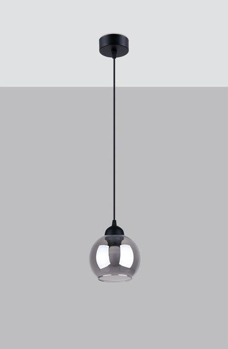 Lámpara colgante ALINO 1 negro +1x bombilla LED E27 3000K Cálido 7,5W 620lm