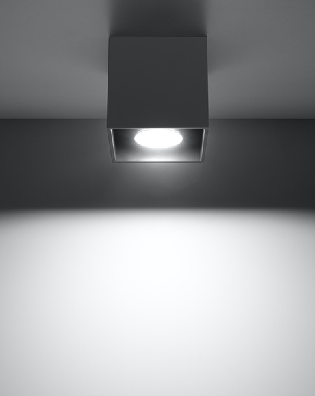 Plafond QUAD 1 antracita + 1x bombilla LED GU-10 4000K Fría 7W 630lm