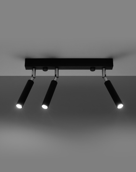 Plafond EYETECH 3 negro + 3x bombilla LED G9 3000K Cálido 4.5W 510lm