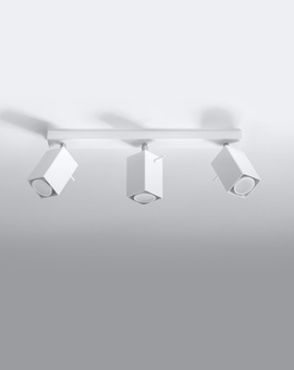 Plafond MERIDA 3 blanco + 3x Bombilla LED GU-10 3000K Cálido 7W 620lm