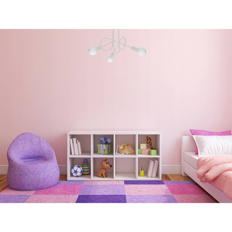 Lámpara SUPEŁ 5 blanca + 5x bombilla LED E27 3000K Cálida 7,5W 620lm