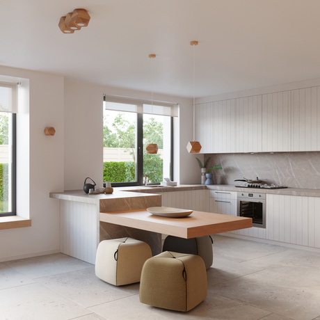 WOODY lámpara colgante de madera natural + 1x GU-10 3000K cálido 7W bombilla LED 620lm