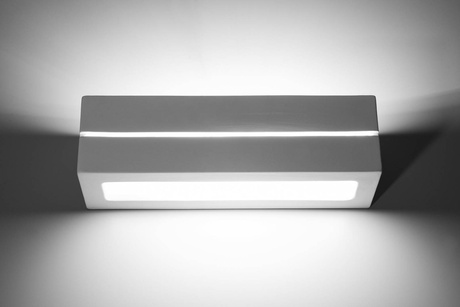 Aplique de cerámica VEGA LINE blanco + 1x bombilla LED E27 4000K Fría 7,5W 650lm