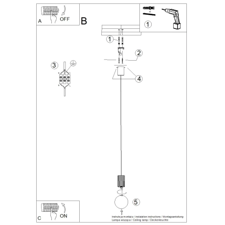 Lámpara colgante HALO 1 rojo ocre