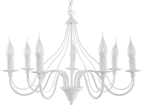 Lámpara de araña MINERWA 7 blanca + 7x bombilla LED E14 3000K Cálida 7,5W 620lm