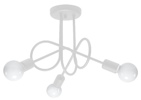 Lámpara de araña SUPEŁ 3 blanca + 3X bombilla LED E27 3000K 7W 760lm