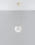 UGO 20 Gold lámpara colgante + 1x bombilla LED E27 3000K Warm 7,5W 620lm