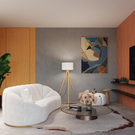 Lámpara de pie NATT blanca