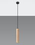 LINO 1 lámpara colgante de madera natural + 1x bombilla LED GU-10 4000K fría 7W 630lm