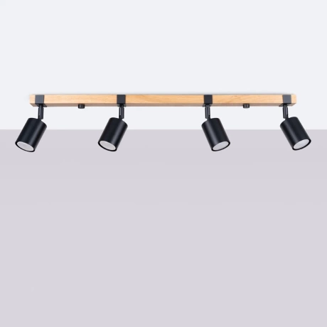 Lámpara de techo FAGER 4L negra