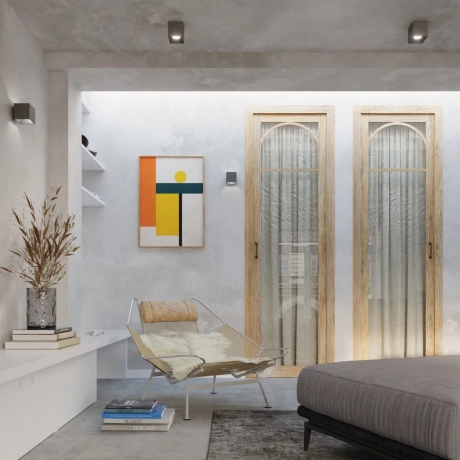 Lámpara de pared QUAD 1 antracita