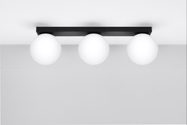 Plafond YOLI 3 negro + 3x bombilla LED G9 3000K Cálido 4,5W 450lm