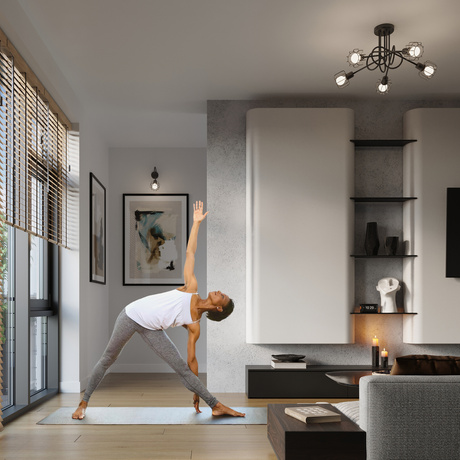 Lámpara de araña BELUCI 3S negra + 3 bombillas LED E14 3000K Cálida 7,5W 620lm