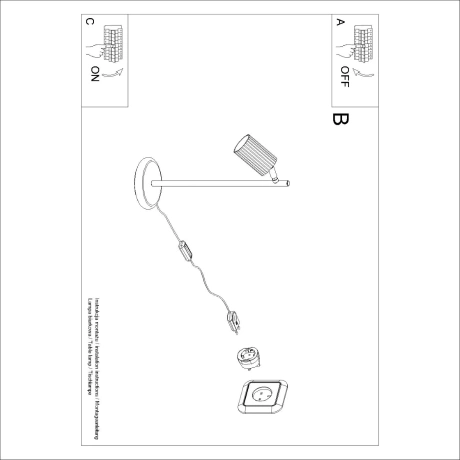 Lámpara de mesa KARBON blanca