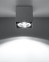 Plafond BLAKE gris + 1x bombilla LED GU10 AR111 3000K Cálida 12W 800lm