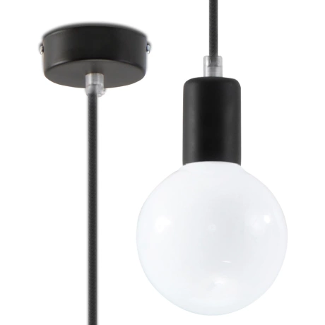 Lámpara colgante EDISON negra