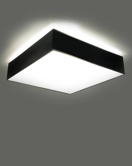 Plafón de techo HORUS 25 NEGRO + 1x bombilla LED E27 4000K Fría 7,5W 650lm