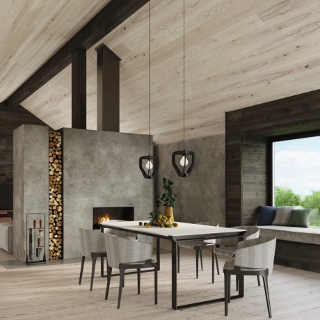 Lámpara colgante TRES negro