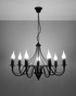 Lámpara de araña MINERWA 7 negra + 7x bombilla LED E14 3000K Cálida 7,5W 620lm