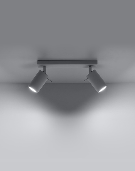 Plafond RING 2 blanco + 2x bombilla LED GU-10 3000K Cálido 7W 620lm