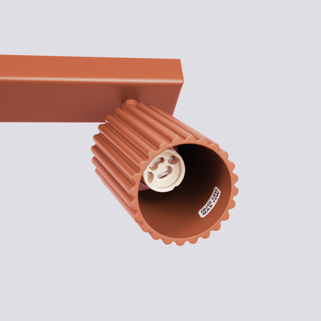 Lámpara de techo KARBON 6L rojo ocre