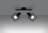 BELUCI 2 plafond negro + 2x bombilla LED E14 3000K Warm 7.5W 620lm