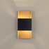DURLIN Aplique oro/negro + 2x bombilla LED G9 3000K Cálido 4,5W 450lm
