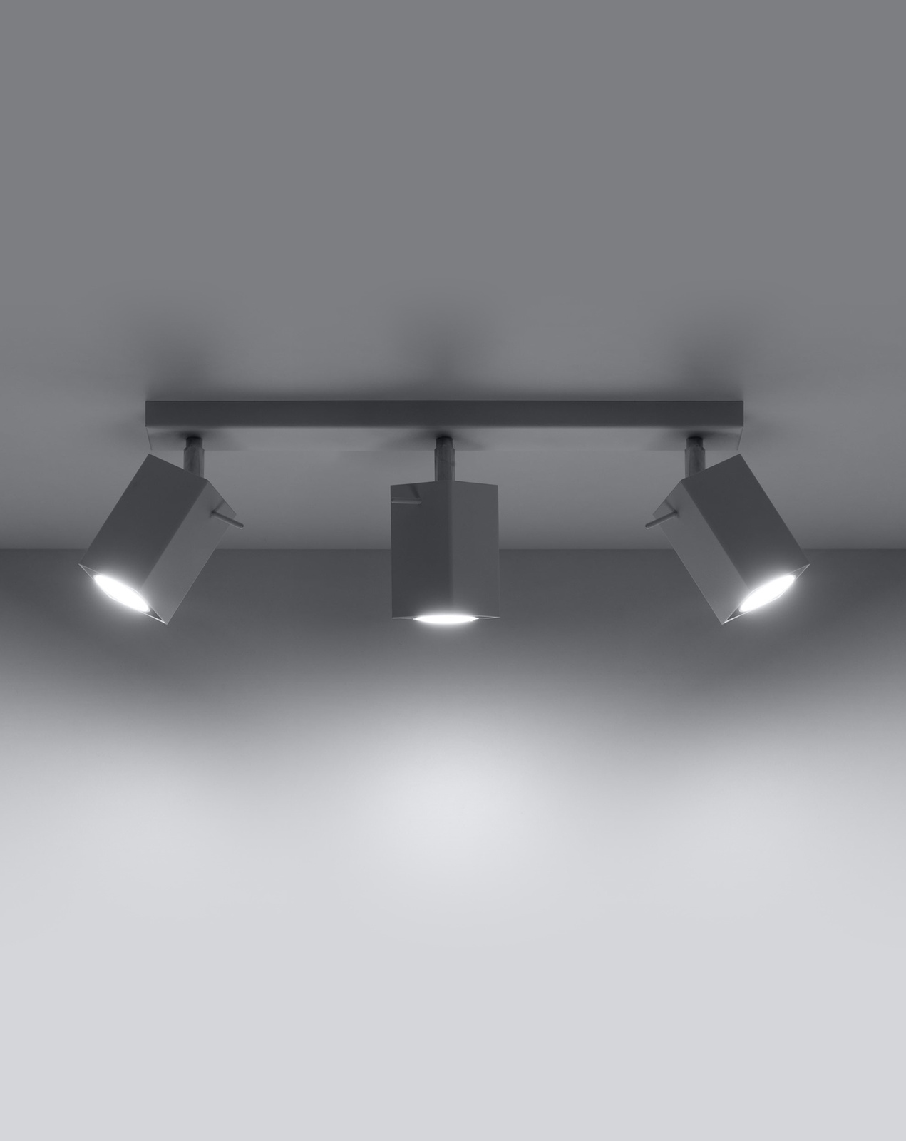 Plafond MERIDA 3 blanco + 3x Bombilla LED GU-10 3000K Cálido 7W 620lm