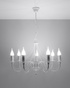 Lámpara de araña MINERWA 7 blanca + 7x bombilla LED E14 3000K Cálida 7,5W 620lm