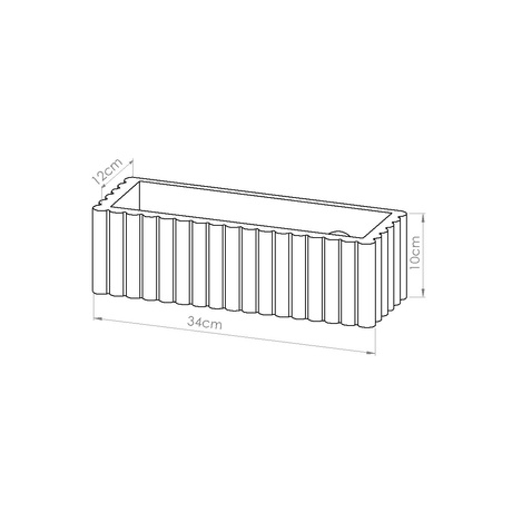 Aplique de cerámica RIGATA beige