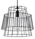 GATE lámpara colgante negro + 1x bombilla LED E27 3000K Warm 7.5W 620lm