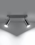 Plafond RING 2 cromado + 2x bombilla LED GU-10 3000K Cálida 7W 620lm
