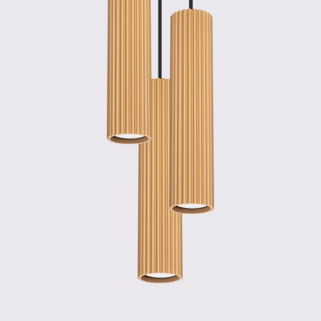 Lámpara colgante KARBON 3P oro