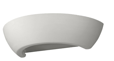 OSKAR aplique de cerámica blanco + 1x bombilla LED E27 4000K Fría 7,5W 650lm